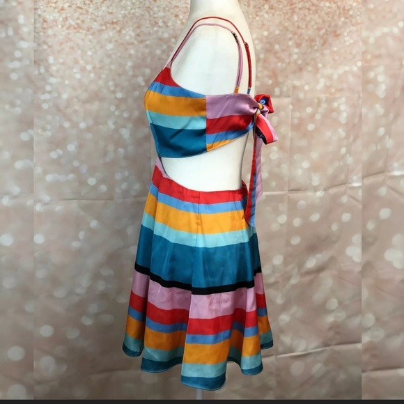 Lovers + Friends Alexandra Striped Cutout Dress S - Picture 3 of 6